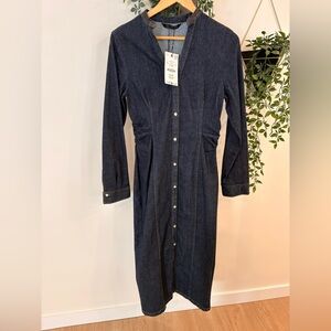 Zara ladies Denim Button-Up Dress NWT